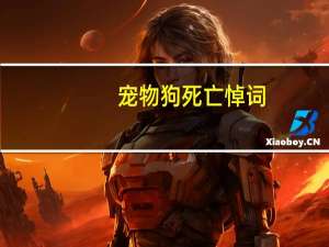 宠物狗死亡悼词