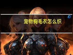 宠物狗毛衣怎么织
