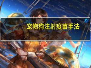 宠物狗注射疫苗手法
