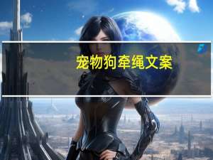 宠物狗牵绳文案