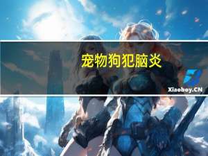 宠物狗犯脑炎