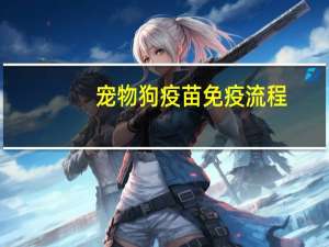 宠物狗疫苗免疫流程