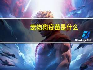 宠物狗疫苗是什么