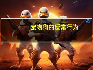 宠物狗的反常行为