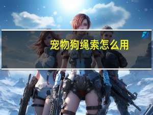 宠物狗绳索怎么用