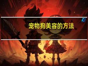 宠物狗美容的方法