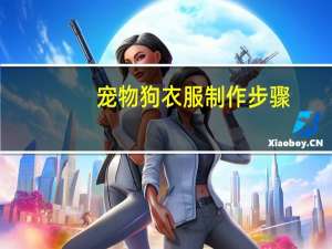 宠物狗衣服制作步骤