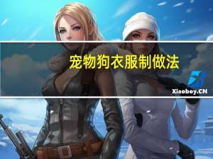宠物狗衣服制做法