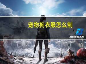 宠物狗衣服怎么制