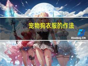 宠物狗衣服的作法