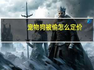 宠物狗被偷怎么定价