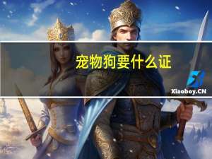 宠物狗要什么证