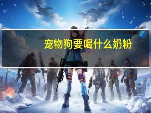 宠物狗要喝什么奶粉