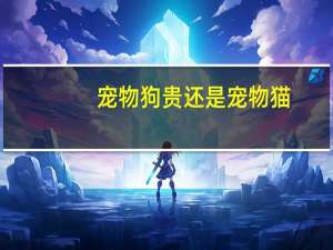 宠物狗贵还是宠物猫