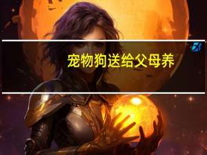 宠物狗送给父母养