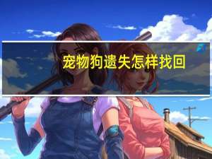 宠物狗遗失怎样找回