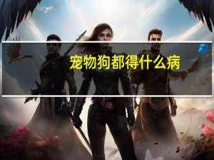 宠物狗都得什么病