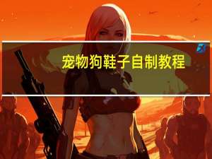 宠物狗鞋子自制教程