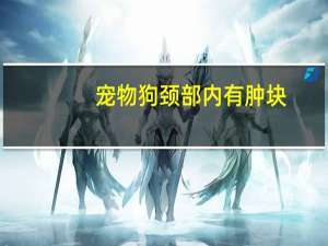 宠物狗颈部内有肿块