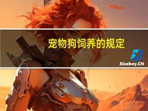 宠物狗饲养的规定