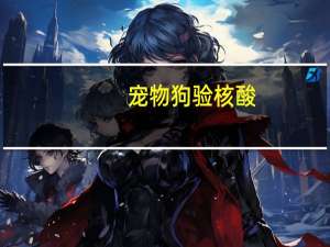 宠物狗验核酸