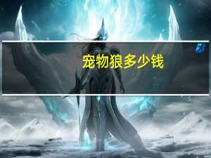 宠物狼多少钱