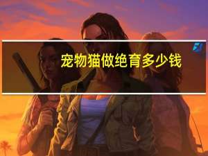 宠物猫做绝育多少钱