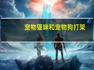 宠物猫咪和宠物狗打架