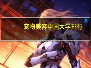 宠物美容中国大学排行