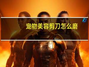 宠物美容剪刀怎么磨