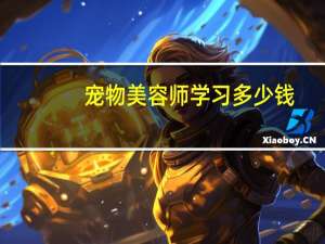 宠物美容师学习多少钱