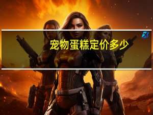 宠物蛋糕定价多少