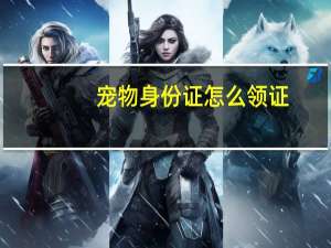 宠物身份证怎么领证