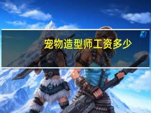 宠物造型师工资多少