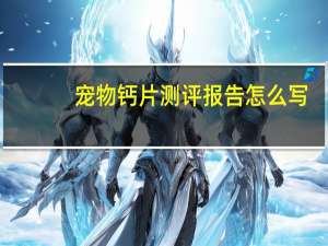 宠物钙片测评报告怎么写