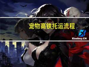 宠物高铁托运流程