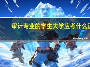 审计专业的学生大学应考什么证