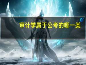 审计学属于公考的哪一类