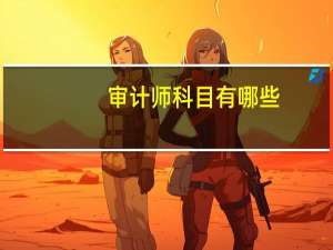 审计师科目有哪些