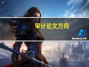 审计论文方向