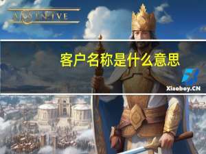 客户名称是什么意思