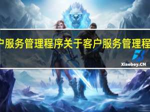 客户服务管理程序 关于客户服务管理程序的介绍
