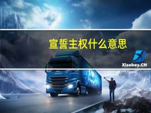 宣誓主权什么意思