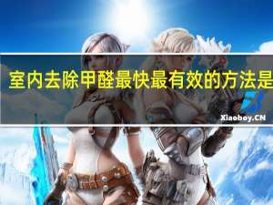 室内去除甲醛最快最有效的方法是什么