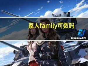 家人family可数吗