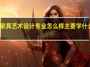 家具艺术设计专业怎么样 主要学什么课程
