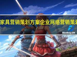 家具营销策划方案 企业网络营销策划方案