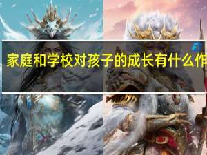 家庭和学校对孩子的成长有什么作用呢