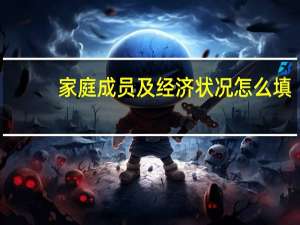 家庭成员及经济状况怎么填（经济状况怎么填）
