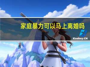 家庭暴力可以马上离婚吗
